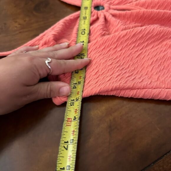 Wild Fable Womens Spaghetti Strap Cut Out Bodysuit Coral Pink NWOT Size L - Picture 12 of 12